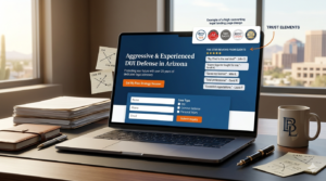 Example of a high-converting legal landing page design